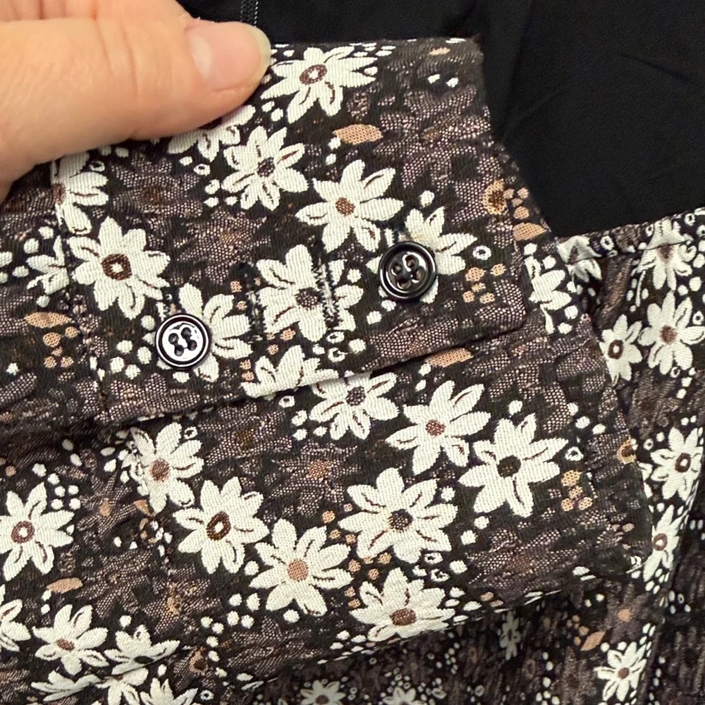 Tuckernuck Puff Sleeve Square Neck Floral Top‎ Size XXL Feminine Office Blouse